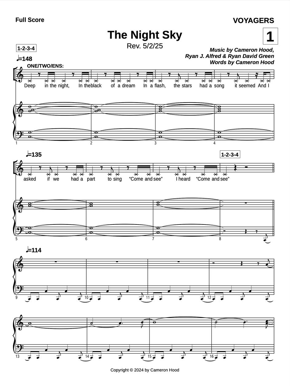 Request to download Voyagers score PDF